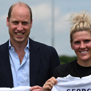 Le prince William visite St George's Park à Burton-on-Trent, pour rencontrer l'équipe féminine d'Angleterre avant l'Euro féminin de l'UEFA 2022. Le 15 juin 2022.