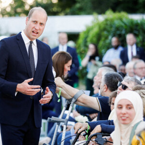 Le prince William, duc de Cambridge, lors d'une cérémonie multiconfessionnelle et de dépôt de couronnes au pied de la tour Grenfell à Londres, le 14 juin 2022.