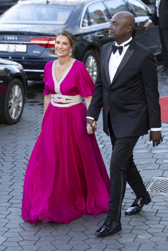 La princesse Martha Louise de Norvège avec son fiancé Durek Verrett - La princesse Ingrid Alexandra de Norvège fête ses 18 ans lors d'un dîner de gala offert par le gouvernement à la bibliothèque nationale de Oslo le 16 juin 2022.