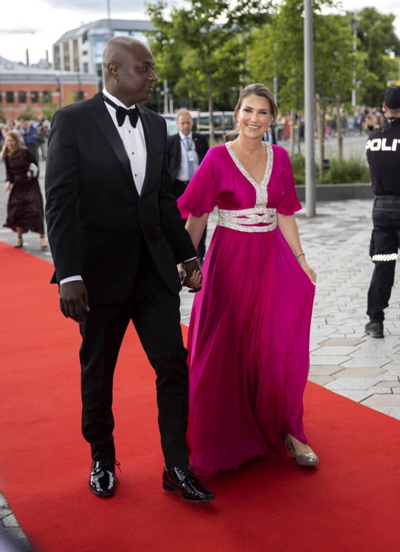 La princesse Martha Louise de Norvège avec son fiancé Durek Verrett - La princesse Ingrid Alexandra de Norvège fête ses 18 ans lors d'un dîner de gala offert par le gouvernement à la bibliothèque nationale de Oslo le 16 juin 2022.
