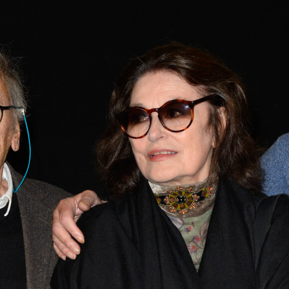 Jean-Louis Trintignant et Anouk Aimée - People à la projection du film "Un homme et une femme" en version restaurée, pour fêter les 50 ans du film ainsi que les 13 ans de Sophie Dulac Distribution au cinéma L'Arlequin, à Paris, le 6 novembre 2016. © Coadic Guirec/Bestimage 