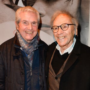 Claude Lelouch et Jean-Louis Trintignant à la projection du film "Un homme et une femme" en version restaurée, pour fêter les 50 ans au cinéma L'Arlequin, à Paris © Coadic Guirec/Bestimage 