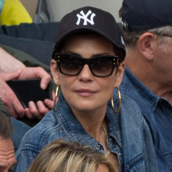 Cristina Cordula, Frederic Cassin - Les célébrités dans les tribunes lors des Internationaux de France de Tennis de Roland Garros. © MPP / Bestimage