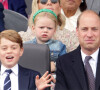 Le prince William, duc de Cambridge, Le prince George - Jubilé de platine à Buckingham Palace, Londres. Le 21 juin 2022.