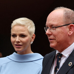 Le prince Albert de Monaco, la princesse Charlene de Monaco lors du Grand Prix de Monaco 2022 de F1, à Monaco, le 29 mai 2022. © Claudia Albuquerque/Bestimage 