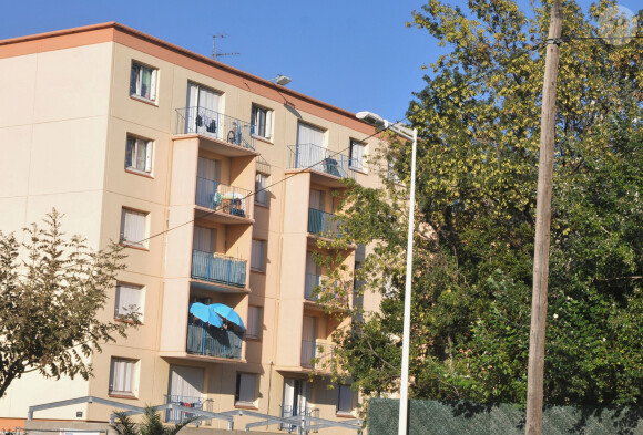 Affaire des disparues de la gare de Perpignan. Le bâtiment, situé rue de la Poudrière à Perpignan, où résidait Jacques Rançon qui a avoué le meurtre de Mokhtaria Chaïb commis en 1997. Le 17 octobre 2014  