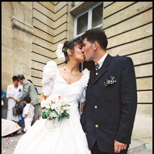 Archvies - Mariage de Zinedine Zidane et Véronique à bordeaux en 1994.