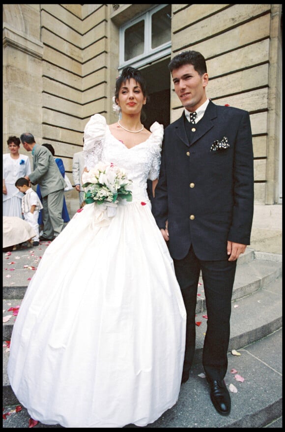 Archvies - Mariage de Zinedine Zidane et Véronique à bordeaux en 1994.