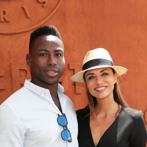 Ariane Brodier et son compagnon Fulgence Ouedraogo au village lors des internationaux de tennis de Roland Garros à Paris le 5 juin 2017. © Cyril Moreau / Dominique Jacovides / Bestimage 