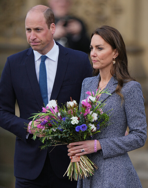 Le prince William et Catherine Kate Middleton assistent à l'ouverture officielle du mémorial Glade of Light à Manchester le 10 mai 2022.  The Duke and Duchess of Cambridge attend the official opening of the Glade of Light Memorial, at Manchester Cathedral, Manchester, UK, on the 10th May 2022. 