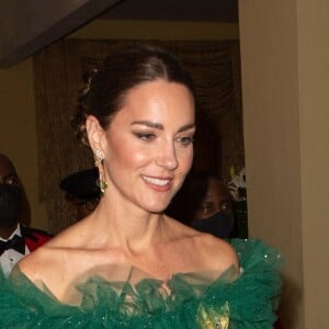 Kate Catherine Middleton, duchesse de Cambridge, lors du dîner dans la résidence du gouverneur général P.Allen, King's House, à Kingston, à l'occasion de son voyage officiel en Jamaïque. Le 23 mars 2022