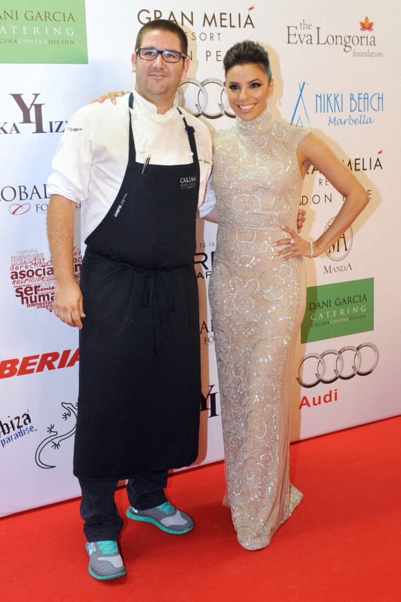 Dani Garcia, Eva Longoria - Gala "Global Gift" a Marbella, le 4 aout 2013. 