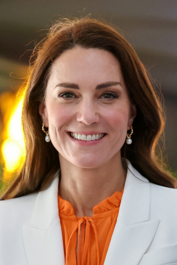 Catherine (Kate) Middleton, duchesse de Cambridge, visite à l'hôpital de Spanish Town le 23 mars 2022 à Spanish Town, en Jamaïque.