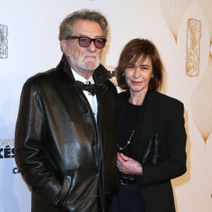 Eddy Mitchell et sa femme Muriel Bailleul lors de la 43ème cérémonie des Cesar à la salle Pleyel à Paris. © Dominique Jacovides - Olivier Borde / Bestimage