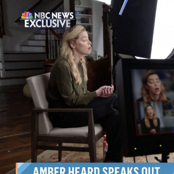 Amber Heard lors d'une interview exclusive dans l'émission Today sur NBC, 2022