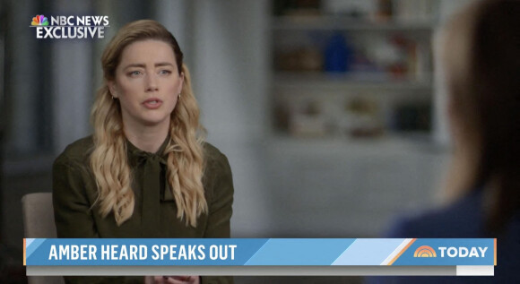 Amber Heard lors d'une interview exclusive dans l'émission Today sur NBC