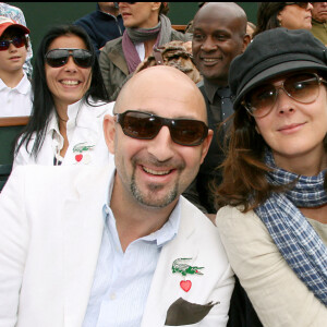 Kad Merad et son ancienne épouse Emmanuelle Cosso, la mère de son fils Kalil, à Roland Garros en 2009