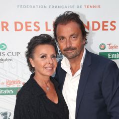 Semi-exclusif - Henri Leconte et sa femme Maia Leconte Valero au dîner des Légendes organisé par M.Bahrami au Fouquet's dans les cadre des Internationaux de France de Tennis de Roland Garros 2022, à Paris, France, le 3 juin 2022. © Bertrand Rindoff/Bestimage