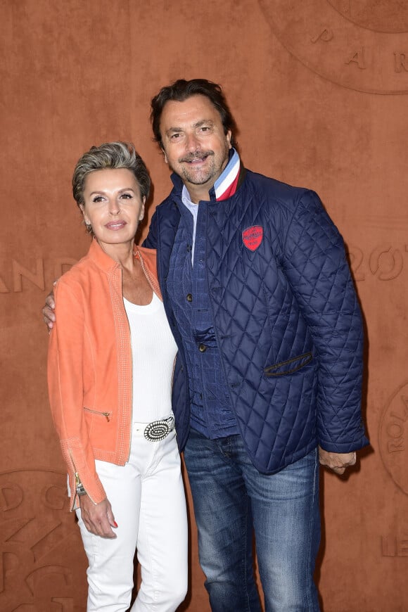Henri Leconte et sa femme Maia Leconte Valero au Village Roland Garros lors du tournoi de Roland-Garros 2019. Paris, le 26 mai 2019.