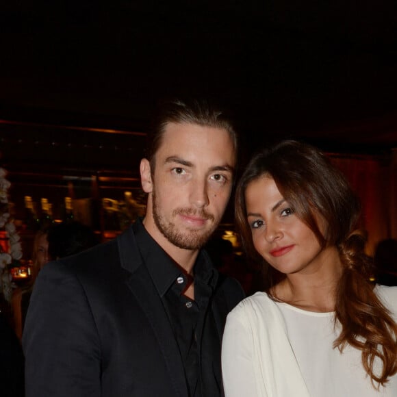 Maxime Leconte et son amie Julia (les anges de la telerealite) - 50 eme anniversaire d'Henri Leconte au restaurant "Tres Honore" a Paris le 30 mai 2013.