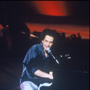 Michel Berger lors du concert au Zénith de Paris en 1986