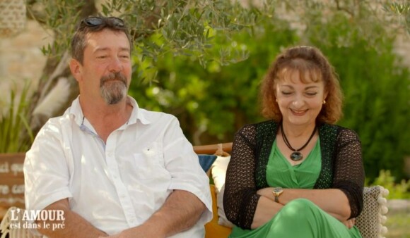 Vincent le Vigneron et Marie-Jeanne lors du bilan de "L'amour est dans le pré 2021" du 22 novembre, sur M6