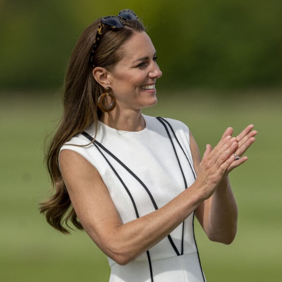 Kate Middleton - Match de polo caritatif Out-Sourcing Inc au Guards Polo Club, Smiths Lawn à Windsor, le 6 juillet 2022.