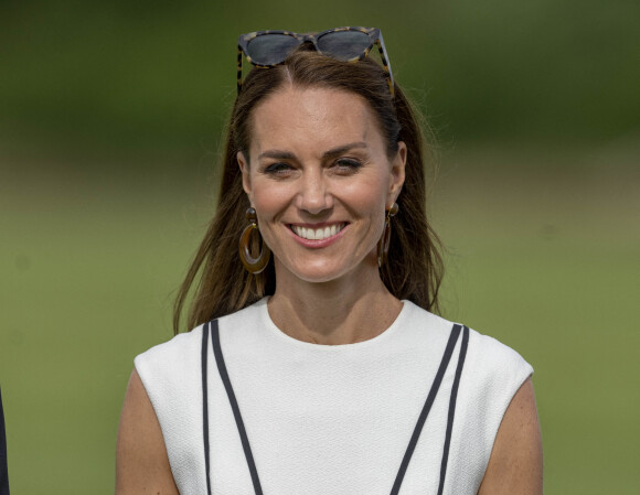 Kate Middleton - Match de polo caritatif Out-Sourcing Inc au Guards Polo Club, Smiths Lawn à Windsor, le 6 juillet 2022.