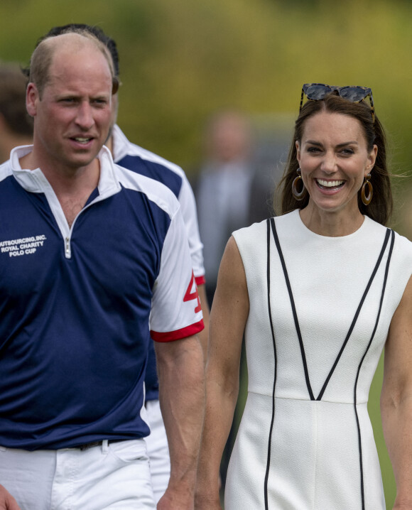 Le prince William et Kate Middleton - Match de polo caritatif Out-Sourcing Inc au Guards Polo Club, Smiths Lawn à Windsor