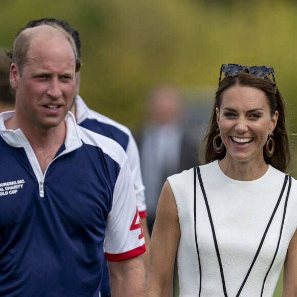 Le prince William et Kate Middleton - Match de polo caritatif Out-Sourcing Inc au Guards Polo Club, Smiths Lawn à Windsor