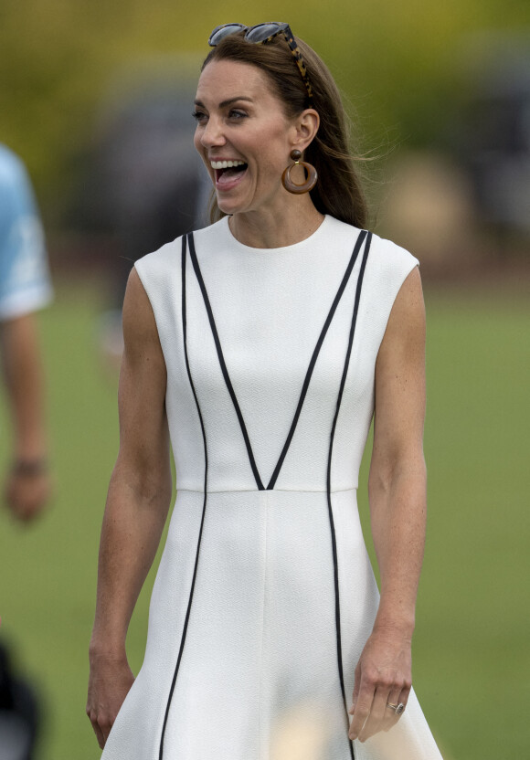 Kate Middleton - Match de polo caritatif Out-Sourcing Inc au Guards Polo Club, Smiths Lawn à Windsor, le 6 juillet 2022.