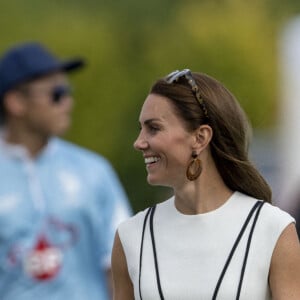 Le prince William et Kate Middleton - Match de polo caritatif Out-Sourcing Inc au Guards Polo Club, Smiths Lawn à Windsor, le 6 juillet 2022.