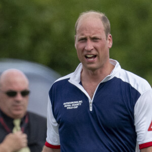 Le prince William - Match de polo caritatif Out-Sourcing Inc au Guards Polo Club, Smiths Lawn à Windsor, le 6 juillet 2022.