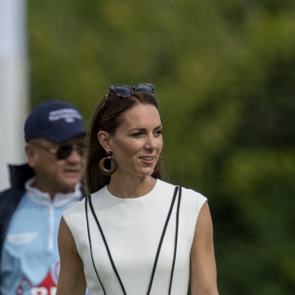 Le prince William et Kate Middleton - Match de polo caritatif Out-Sourcing Inc au Guards Polo Club, Smiths Lawn à Windsor, le 6 juillet 2022.