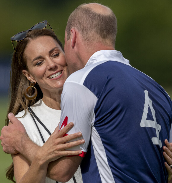 Le prince William et Kate Middleton - Match de polo caritatif Out-Sourcing Inc au Guards Polo Club, Smiths Lawn à Windsor, le 6 juillet 2022.