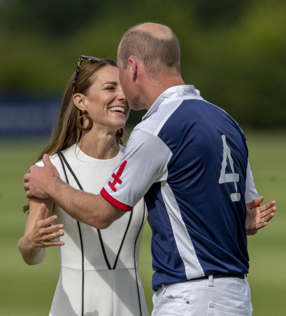 Le prince William et Kate Middleton - Match de polo caritatif Out-Sourcing Inc au Guards Polo Club, Smiths Lawn à Windsor, le 6 juillet 2022.