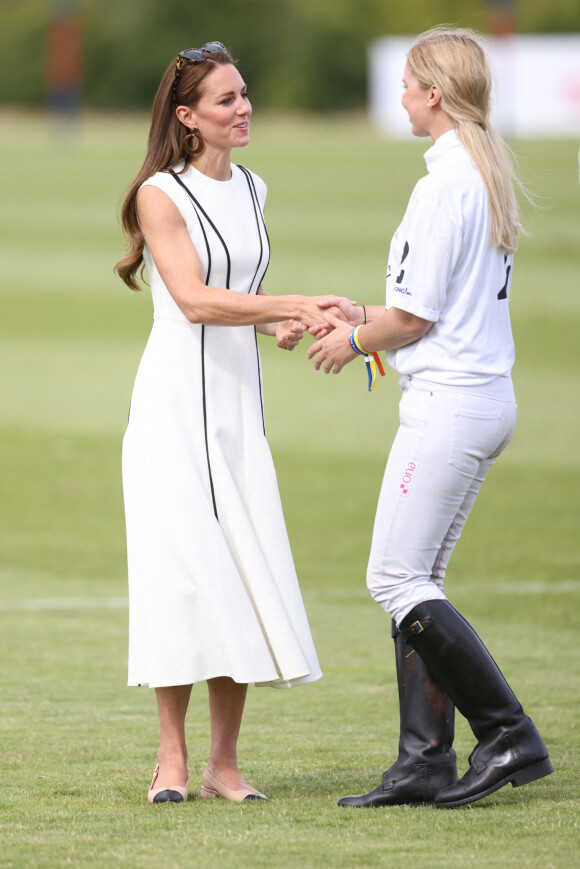 Kate Middleton - Match de polo caritatif Out-Sourcing Inc au Guards Polo Club, Smiths Lawn à Windsor, le 6 juillet 2022.