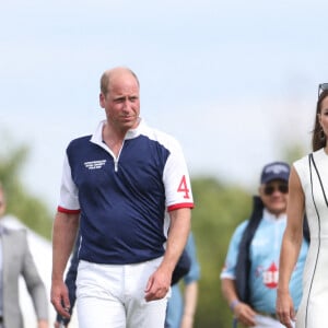 Le prince William et Kate Middleton - Match de polo caritatif Out-Sourcing Inc au Guards Polo Club, Smiths Lawn à Windsor, le 6 juillet 2022.