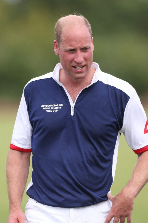 Le prince William - Match de polo caritatif Out-Sourcing Inc au Guards Polo Club, Smiths Lawn à Windsor, le 6 juillet 2022.