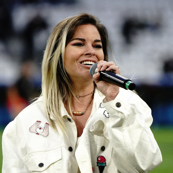 Sophie Tapie lors de la 23 ème journée de championnat de rugby du TOP14 RC Toulon - Toulouse au stade vélodrome à Marseille (match délocalisé) le 23 avril 2022. Victoire du RCT sur Toulouse 19-15. © Norbert Scanella / Panoramic / Bestimahe
