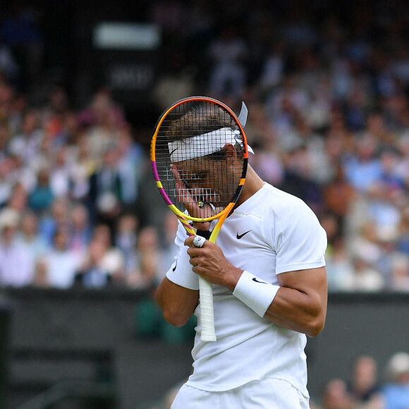 Rafael Nadal lors du tournoi de Wimbledon, le 6 juillet 2022.