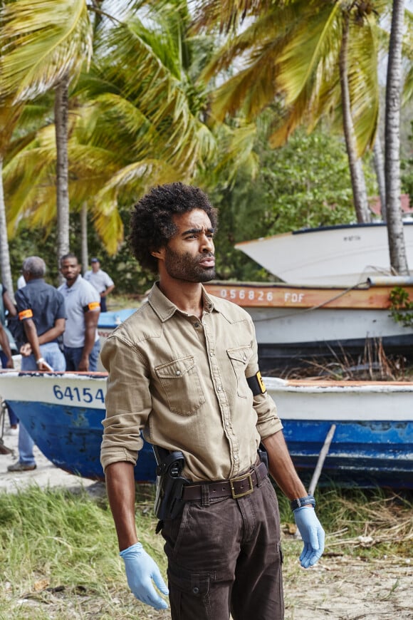 Julien Beramis sur le tournage de la série "Tropiques criminels" en Martinique. © Sylvie Castioni / Bestimage