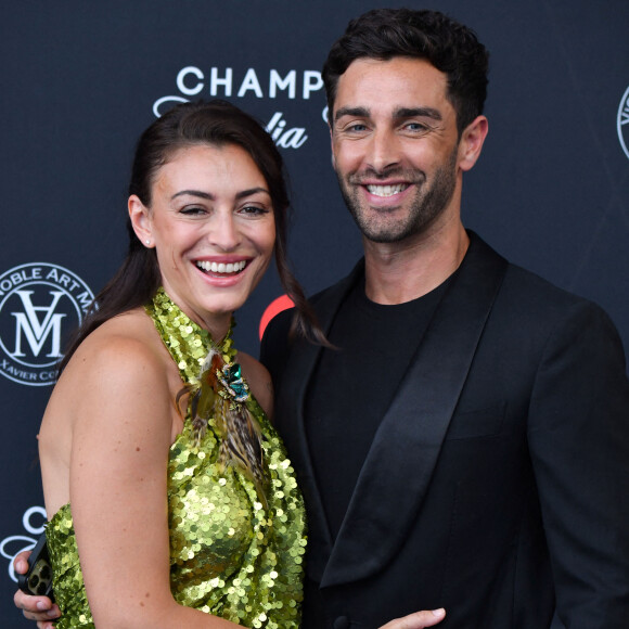 Rachel Legrain-Trapani (Miss France 2007) et son compagnon Valentin Léonard au photocall de la cérémonie d'ouverture de la 61ème édition du Festival de Télévision de Monte-Carlo au Grimaldi Forum, à Monaco, le 17 juin 2022. © Bruno Bebert/Bestimage