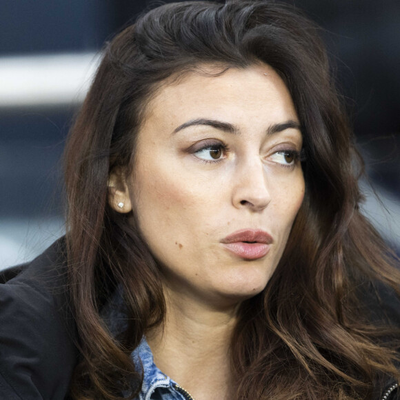 Rachel Legrain-Trapani (Miss France) dans les tribunes du match PSG Vs Lorient (5-1) au Parc des Princes à Paris. © Agence/Bestimage