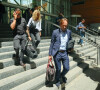 Jean-Baptiste Alary, Emmanuelle Franck et Alexandre Martin, les avocats de Cédric Jubillar se rendant au tribunal de Toulouse
