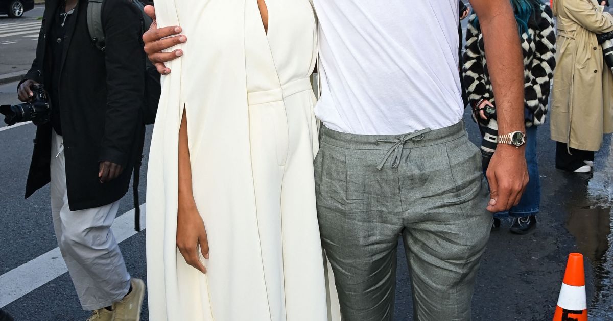 Joakim Noah et sa compagne Lais Ribeiro - Arrivées au défilé Elie Saab