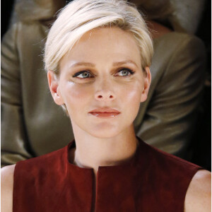 La princesse Charlene de Monaco assiste au defile Akris pret-a-porter printemps-ete 2013 a Paris le 30 Septembre 2012.
