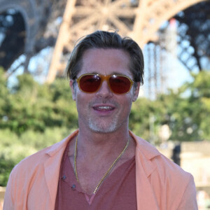 Brad Pitt - Photocall du film "Bullet Train" sur le bateau-mouche "L'Excellence" au Port Debilly à Paris. Le 16 juillet 2022 © Coadic Guirec / Bestimage 