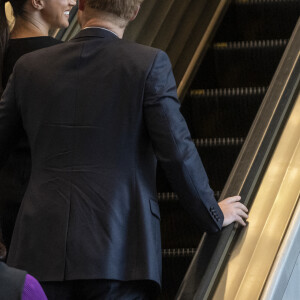 Le prince Harry, duc de Sussex et Meghan Markle, duchesse de Sussex, lors de la célébration du "Nelson Mandela International Day" au siège de l'ONU à New York. Le Prix Nelson Mandela des Nations Unies 2020 a été décerné à Mme Marianna V. Vardinoyannis de Grèce et au Dr Morissanda Kouyate de Guinée. New York, le 18 juillet 2022.