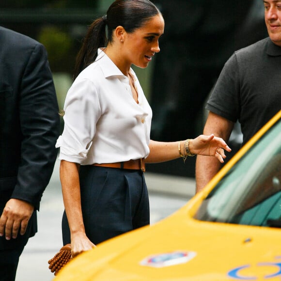 Meghan Markle, duchesse de Sussex, et l'icône féministe Gloria Steinem se sont rencontrées à New York. Meghan Markle a révélé dans une récente interview qu'elle pourrait faire équipe avec Steinem pour rallier le soutien à l'amendement sur l'égalité des droits. New York, le 18 juillet 2022.